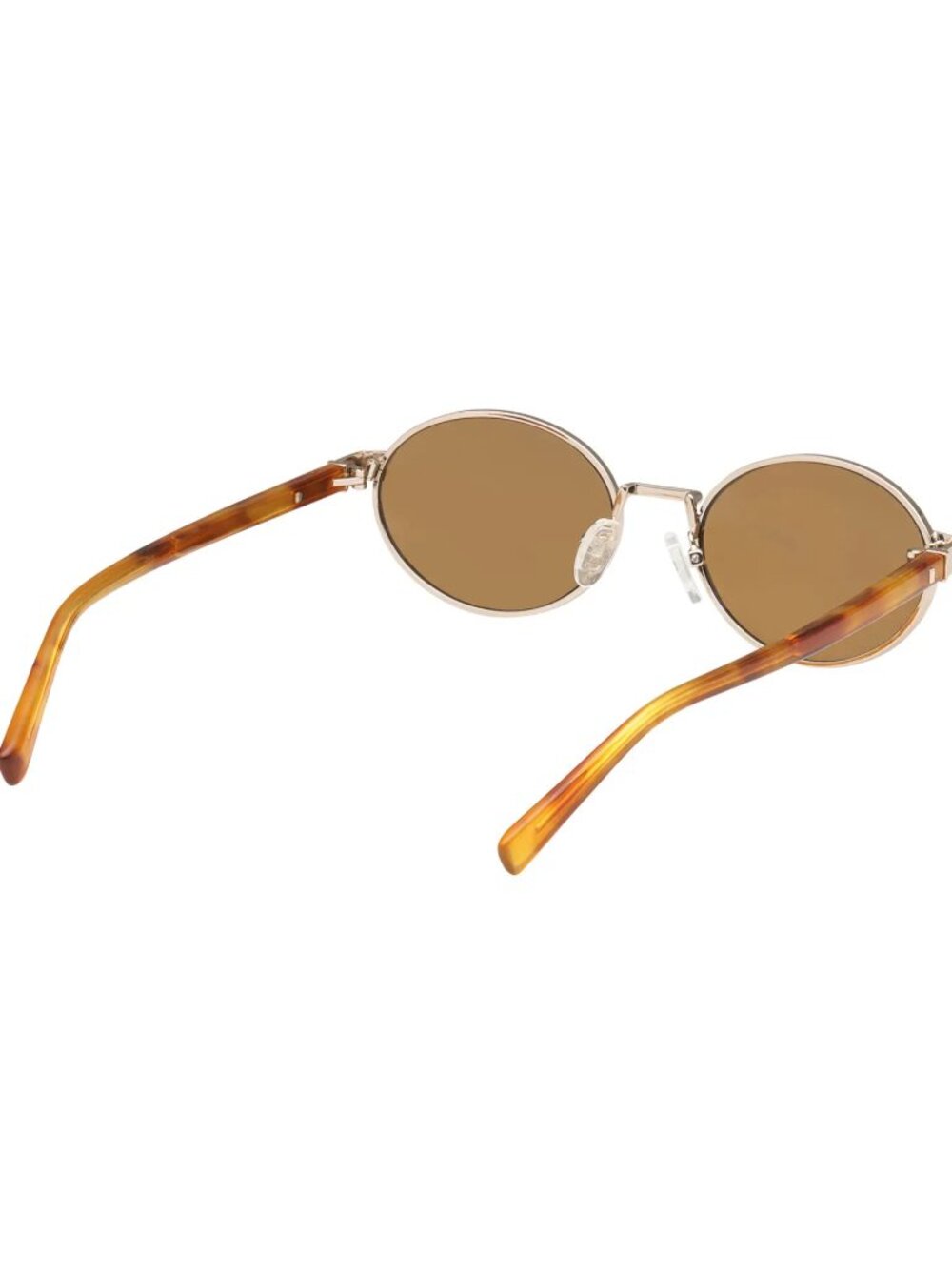 Aberombie & Fitch 51mm Oval Sunglasses Gold Amber Brown NWT - Picture 3 of 12